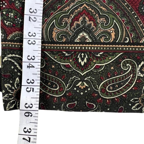 Y2K Boho Paisley Midi Skirt S Vintage Burgundy Tapestry Whimsigoth Holiday Witch - Picture 10 of 12